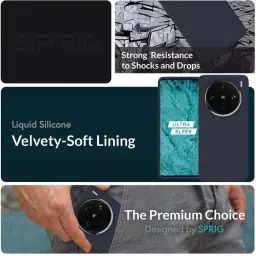 Sprig Back Cover for VIVO X100 (Blue) image 4