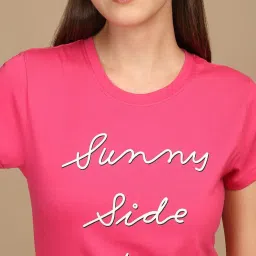 Sweet Dreams Hot Pink Regular Fit Printed Pyjama set image 4