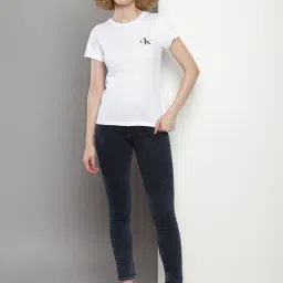 CALVIN KLEIN Blue Cotton Mid-Rise Jeans image 5