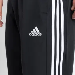 Adidas Black Regular Fit Striped Joggers image 4