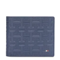 Tommy Hilfiger Antrin Navy Leather Textured Bi-Fold Wallet-picture-10