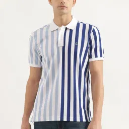 United Colors Of Benetton Blue Relaxed Fit Striped Polo T-Shirt-picture-25