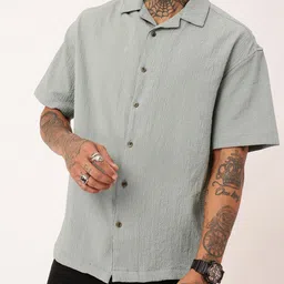 WROGN Urban Cool Seersucker Textured Oversized Shirt-picture-13