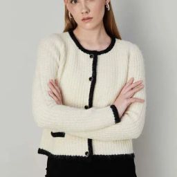 Code by Lifestyle Off-White Self Pattern Cardigan-picture-38