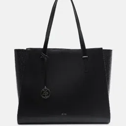 Kazo Black Solid Large Tote Handbag-image-23