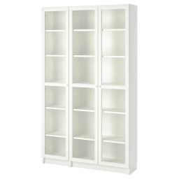 ikea billy / oxberg Bookcase with glass-doors, white, 120x30x202 cm-picture-30