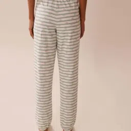 La Vie En Rose Green Cotton Regular Fit Striped Pyjamas image 2