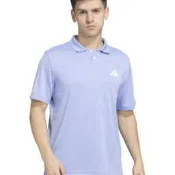 Adidas Blue Regular Fit Sports Polo-image-55
