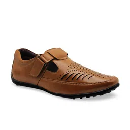 Provogue Men Tan Brown Solid Shoe-Style Sandals-image-51