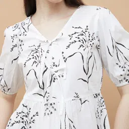 Fame Forever by Lifestyle Floral Print Puff Sleeve Cotton Top image 2
