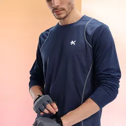 HRX by Hrithik Roshan Rapid-Dry Contrast Stitch Training T-shirt-image-60