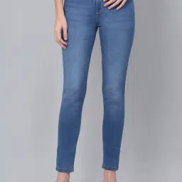 Cantabil Blue Skinny Fit Mid Rise Stretchable Jeans-picture-14