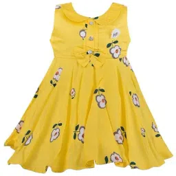 Wish Karo Kids Yellow Floral Frock-image-69