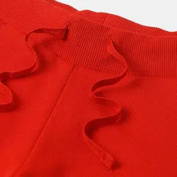 United Colors Of Benetton Red Regular Fit Printed Trackpants image 3