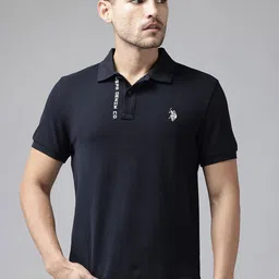 U.S. Polo Assn. Denim Co. Men Polo Collar Slim Fit Cotton T-shirt image 1