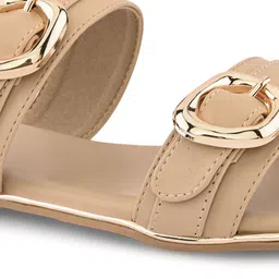 pelle albero Women Open Toe Flats with Buckles image 4