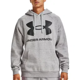 Under Armour Grey Regular Fit Printed Hooded Sweatshirt-image-45