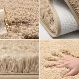 IVAZA Beige Microfibre 1400 GSM Bath Rugs image 2