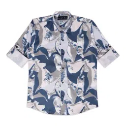 Cavio Kids Light Green Printed Full Sleeves Shirt-picture-24