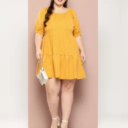 Sztori Plus Size Puff Sleeve Fit & Flare Dress image 5