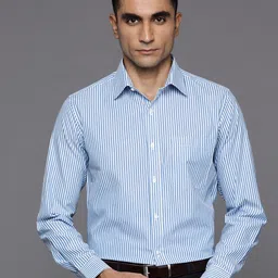 Raymond Slim Fit Striped Pure Cotton Formal Shirt-picture-29