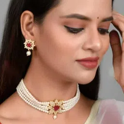 ARADHEMA Women White Jewellery Set-picture-42