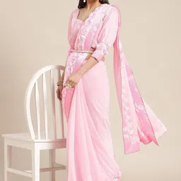 KALINI Embroidered Pure Georgette Saree image 1