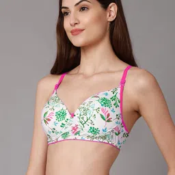 samvar Women Cotton Pink,Green,Yellow Padded Non-Wired Lingerie Bra Sport wear Gym Crop Tank Top image 5