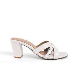 Tresmode Leather Party Open Back Block Sandals image 4