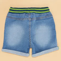 Pantaloons Baby Denim Woven Washed Shorts - Blue image 5