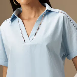 Chemistry Extended Sleeves Pure Cotton Top image 3