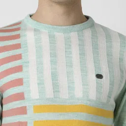 Peter England Casuals Men Green Pullover image 2