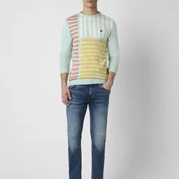 Peter England Casuals Men Green Pullover image 3