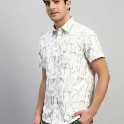 Cantabil Green Regular Fit Printed Casual Shirt image 4