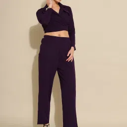 SELVIA Dark Purple Maxi Co-Ord Set image 4