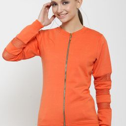 Belle Fille Women Orange Solid Sweatshirt-picture-29