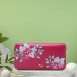 Caprese Faux leather Pink Women Wallet-image-29