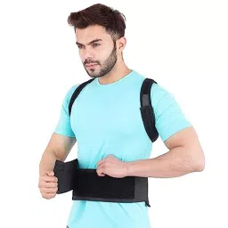 Reify Premium Magnetic Posture Corrector Therapy Shoulder Belt in Black Color, Size S image 3