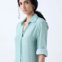 Zuba by Westside Green Chevron Design Ethnic Tunic image 4