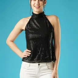 Globus Black Embellished Top-image-86