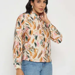 Madame Multicolor Regular Fit Printed Shirt image 4