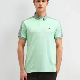 Arrow Sport Green Cotton Regular Fit Polo T-Shirt-image-13
