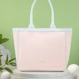 Caprese Faux leather Powder Pink Women Tote Bag-picture-37