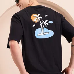 Mast & Harbour Tropical Printed Oversized Cotton T-shirt-picture-32