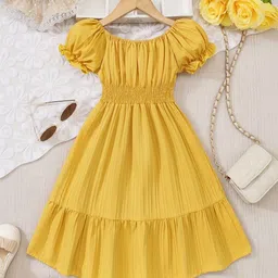 ethit Floral Print Puff Sleeve Fit & Flare Midi Dress image 2