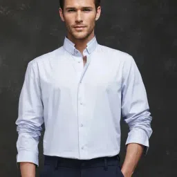 Rare Rabbit Blue Relaxed Fit Solid Shirt-picture-44