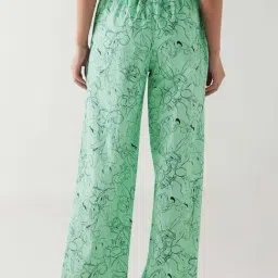 Bewakoof Green Print Cotton Regular Fit Pyjamas image 2