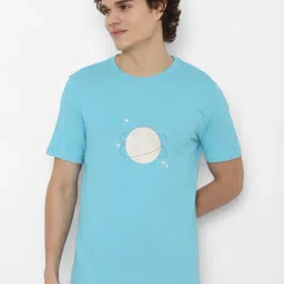 Forever 21 Blue Cotton Regular Fit Printed T-Shirts-picture-41