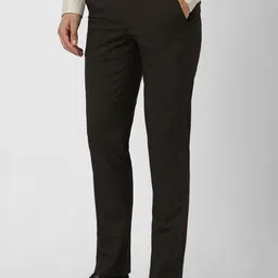 Van Heusen Men Cotton Slim Fit Mid-Rise Formal Trousers image 5