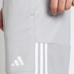 Adidas Grey Regular Fit Printed Sports Shorts image 4